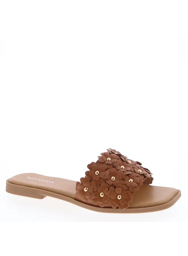 Autumn-48 Flat Sandal - Tan Pu