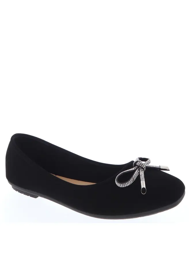 Dorothy-77 Casual Flats- Black Nubuck