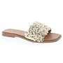 Autumn-48 Flat Sandal - Gold Pu