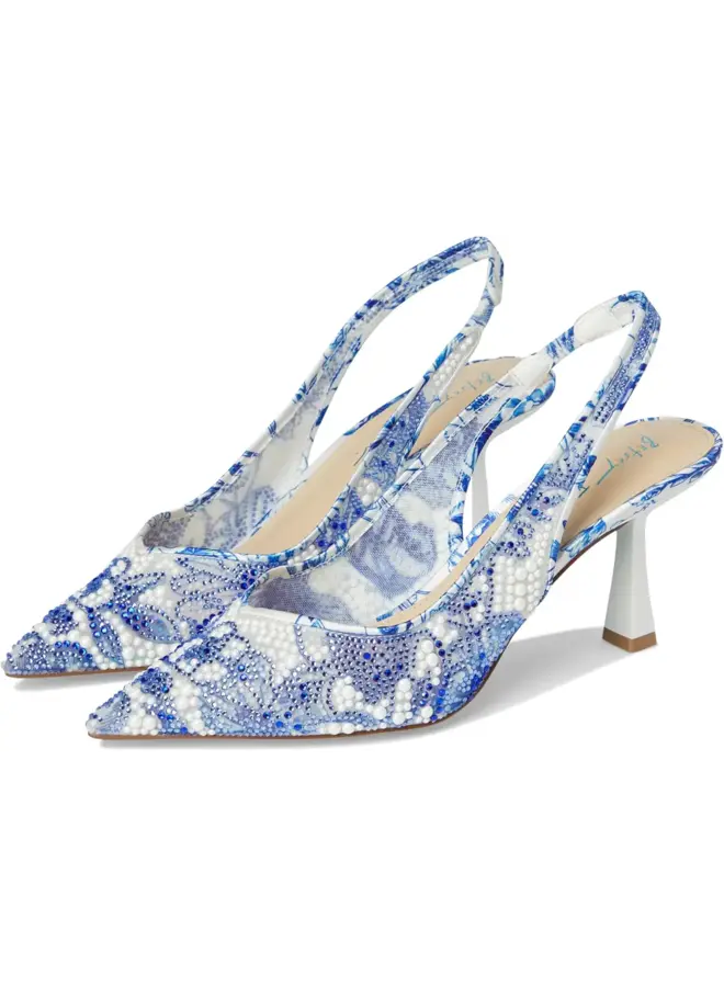 Sb-Clark Dressy Heels - White/Blue