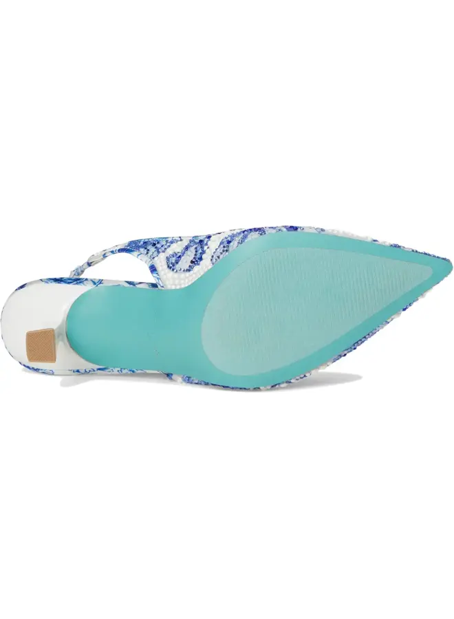 Sb-Clark Dressy Heels - White/Blue