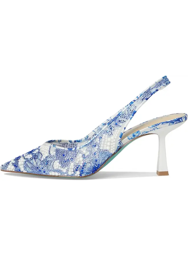 Sb-Clark Dressy Heels - White/Blue