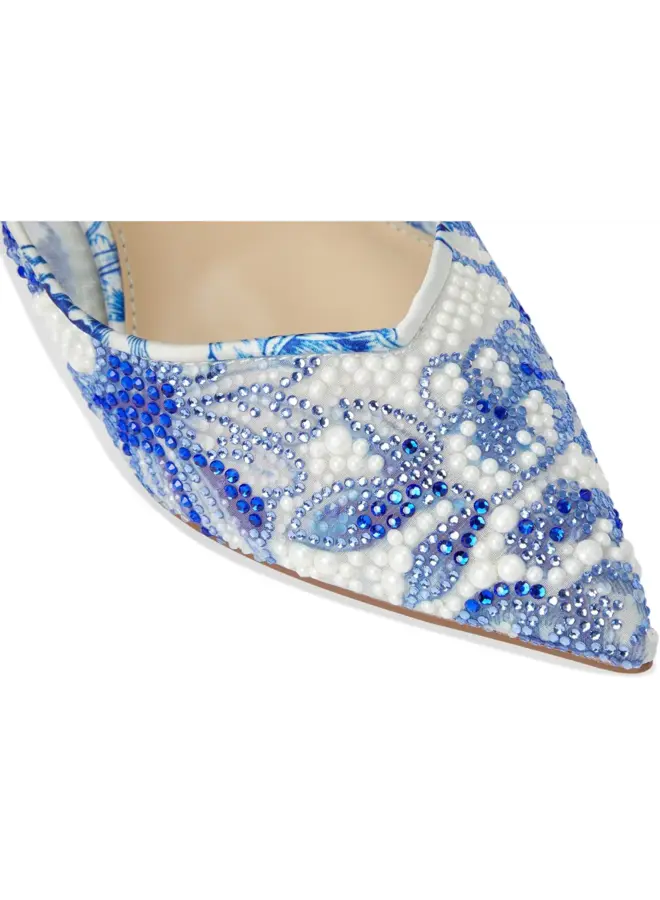 Sb-Clark Dressy Heels - White/Blue
