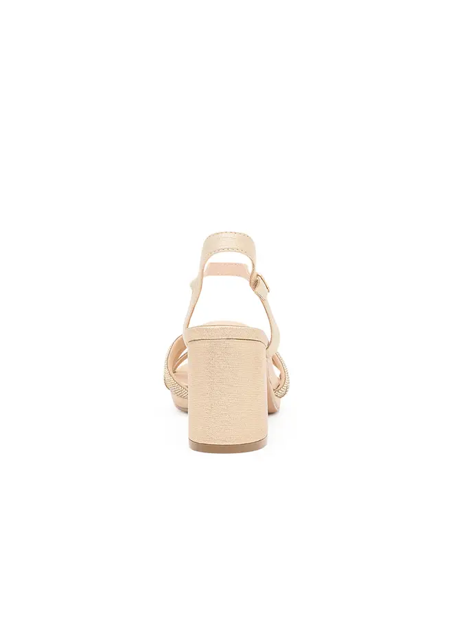 Nelly-188 Dressy Heels - Gold Shimmer