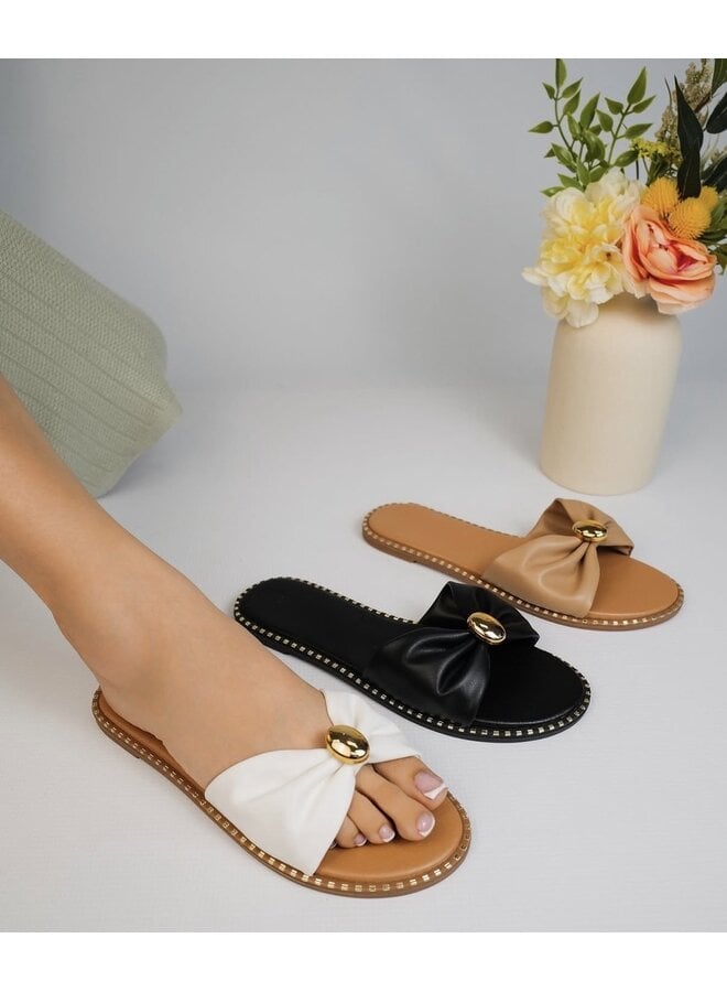 Mick-47 Flat Sandal - White Pu