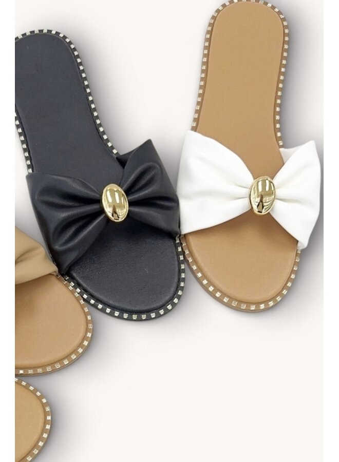 Mick-47 Flat Sandal - White Pu