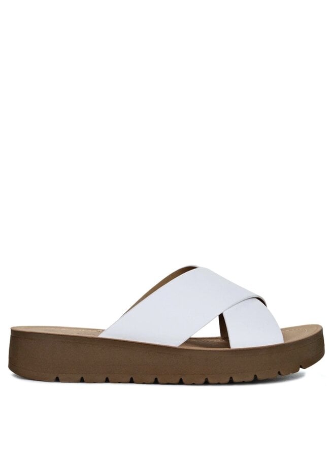 Ludo Comfy Sandals - White Pu