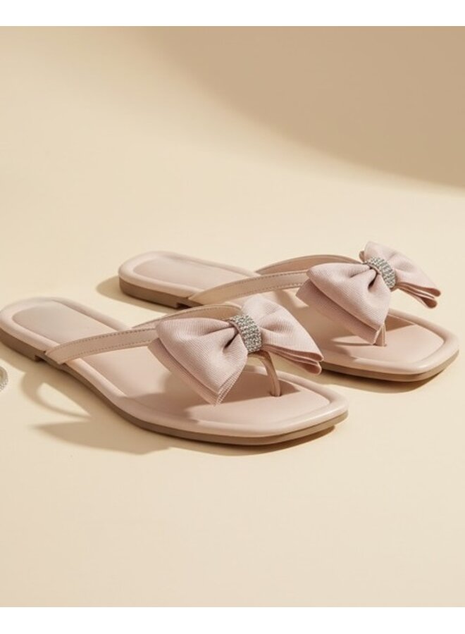 Priscilla-20 Flat Sandal - Nude Pu