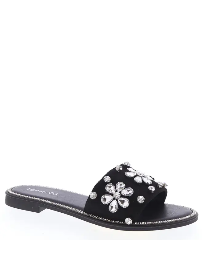 Paz-1 Flat Sandal - Black