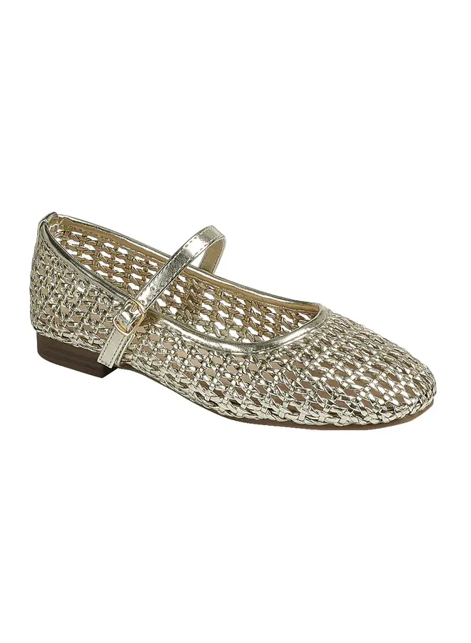 Concinnity-9 Casual Flats - Gold Pu