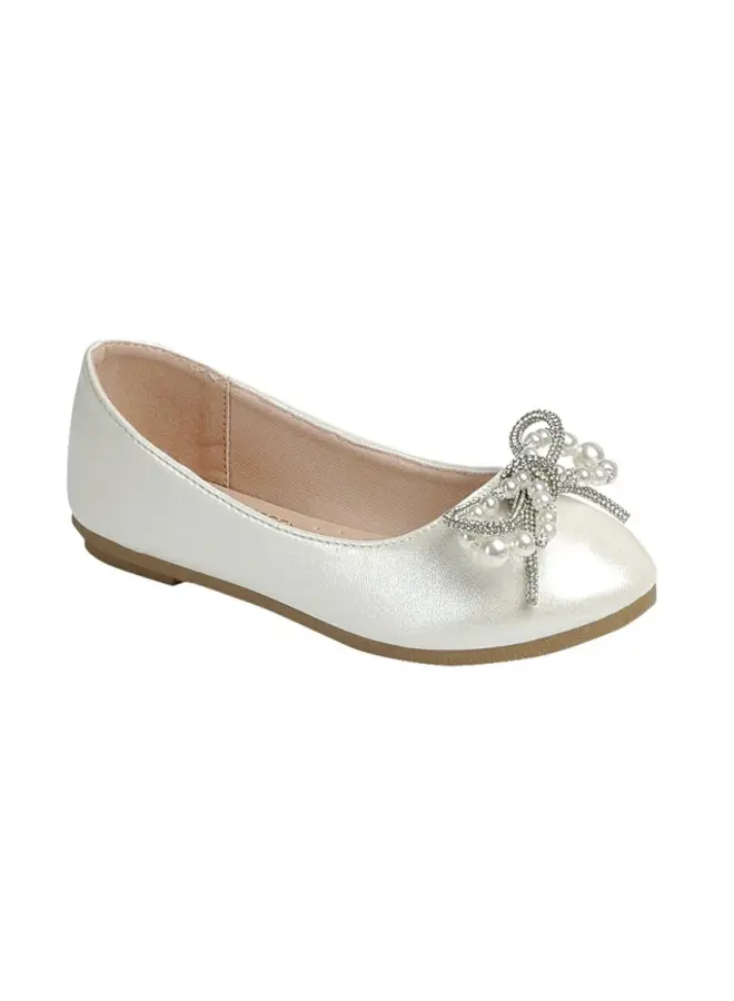 Gloria-15k Girls Flats - Ivory