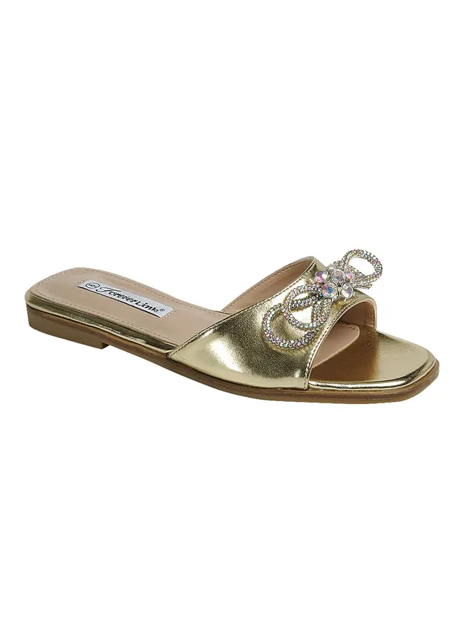 Main-11 Flat Sandal - Gold