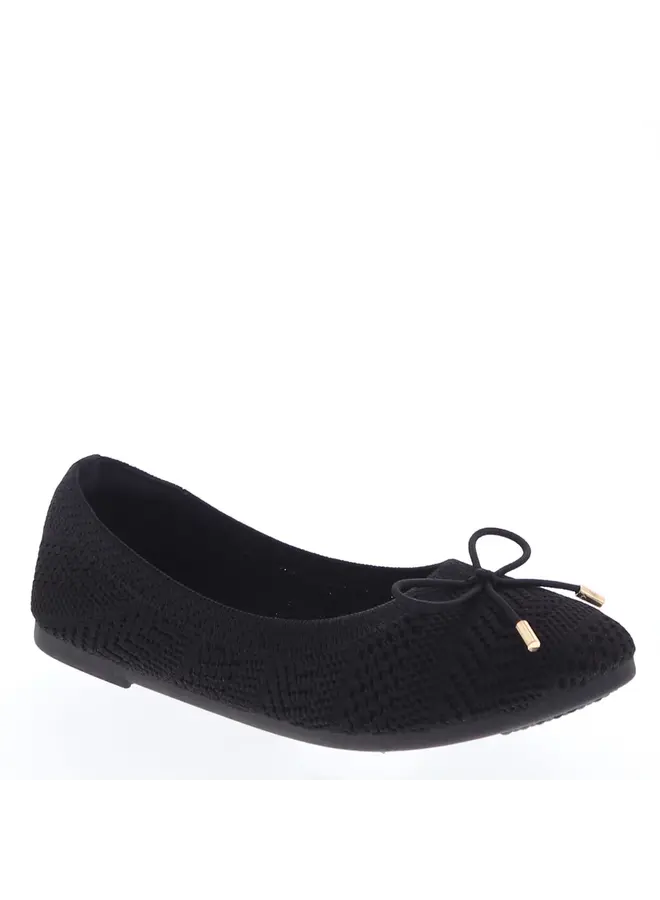 Verona-1 Casual Flats - Black Knit