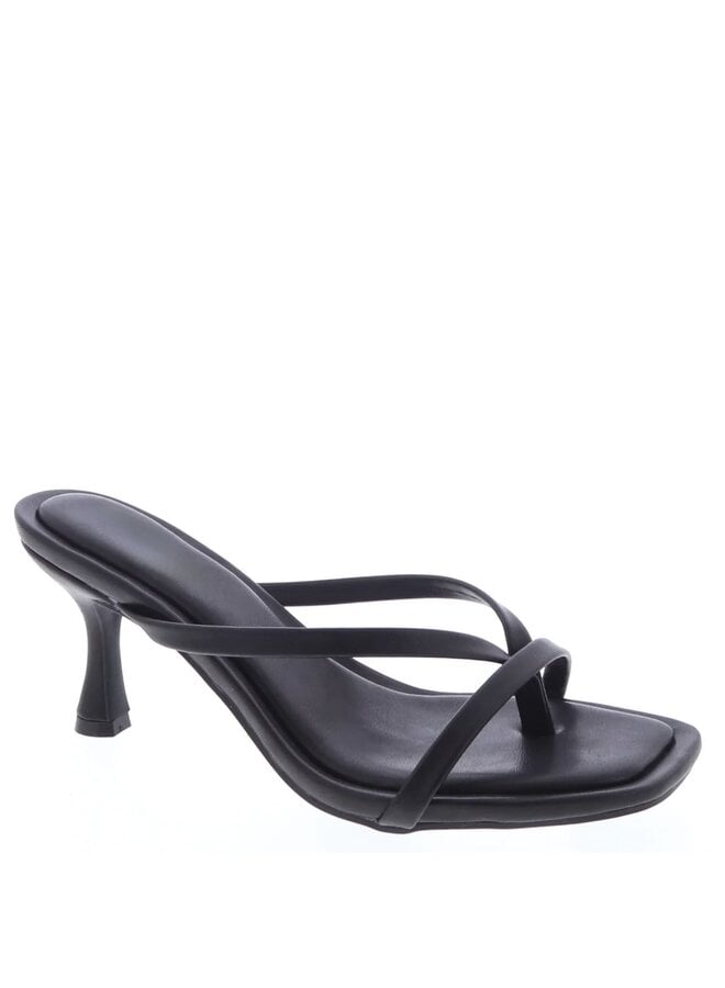 Selena-52 Casual Heel - Black Pu