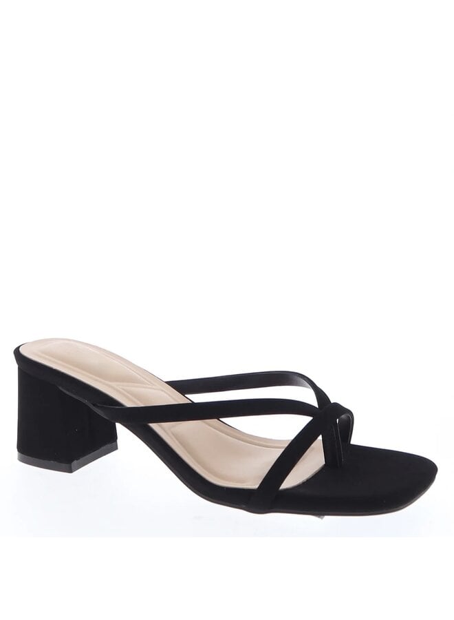 Luck-1 Casual Heel - Black Nubuck
