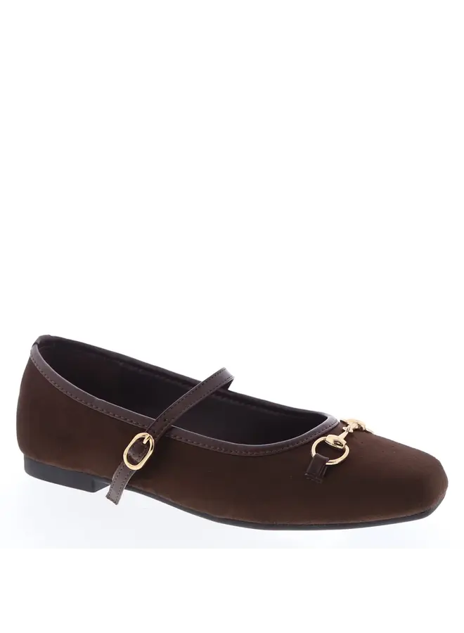 Jamie-5 Casual Flats - Brown Suede