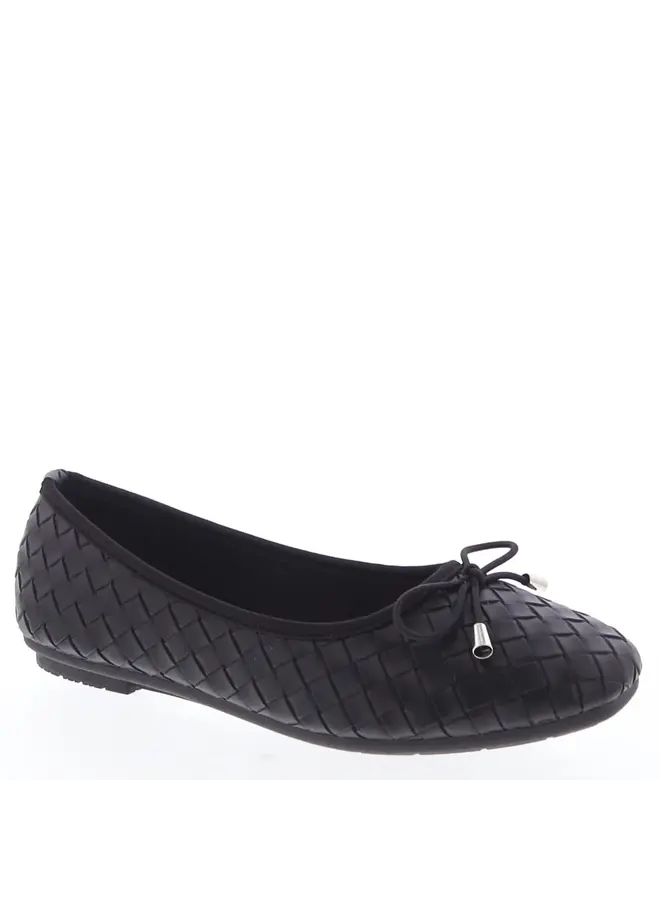 Dorothy-12 Casual Flats - Black Pu