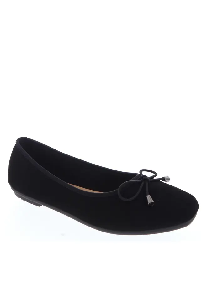 Dorothy-1 Casual Flats - Black Nubuck