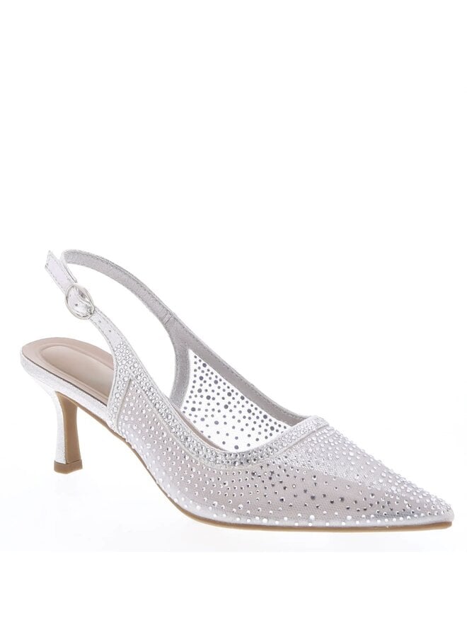 Daphne-24 Dressy Heel - Silver Glitter