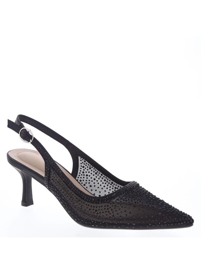 Daphne-24 Dressy Heel - Black Glitter