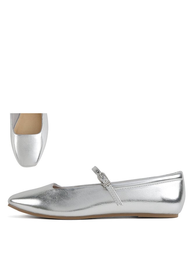 Kiana Casual Flats - Silver