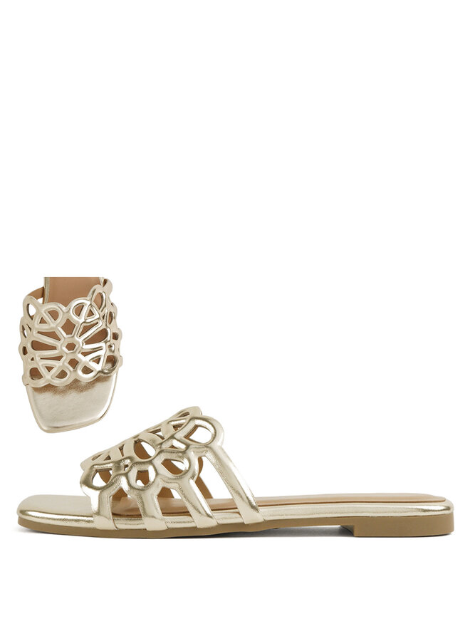 Suite Flat Sandals - Gold