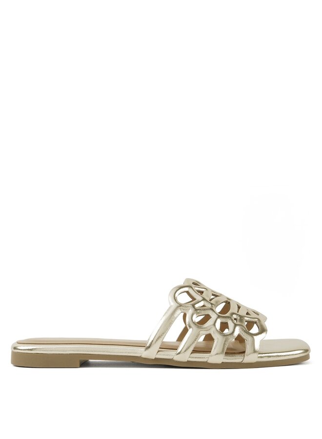 Suite Flat Sandals - Gold