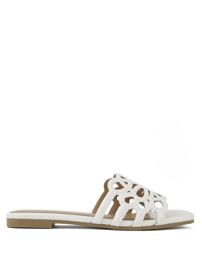 Suite Flat Sandals - White