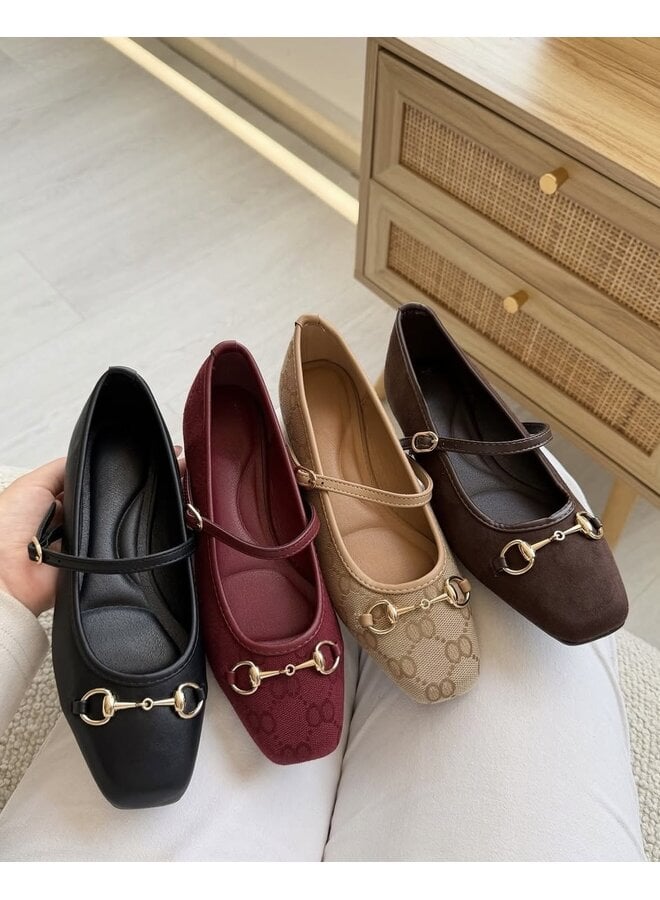 Jamie-5 Casual Flats - Wine