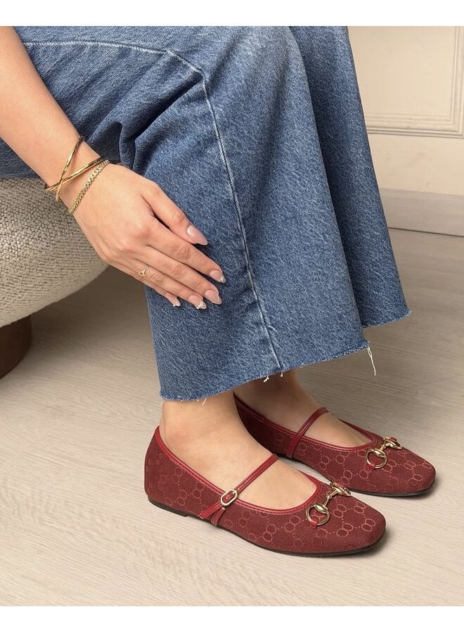 Jamie-5 Casual Flats - Wine