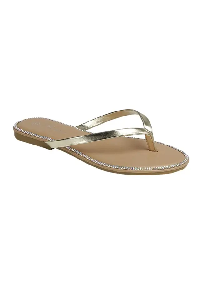 Fannie-100 Flat Sandal - Gold