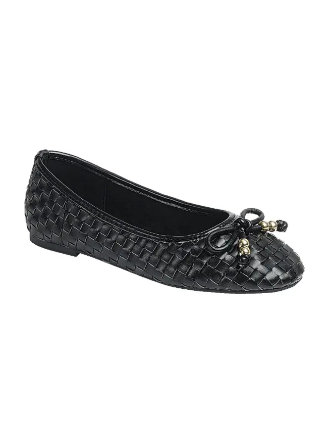 Concinnity-12 Casual Flats - Black Pu