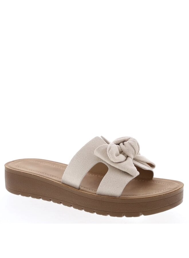 Susie-38 Comfy Sandal - Ivory Denim