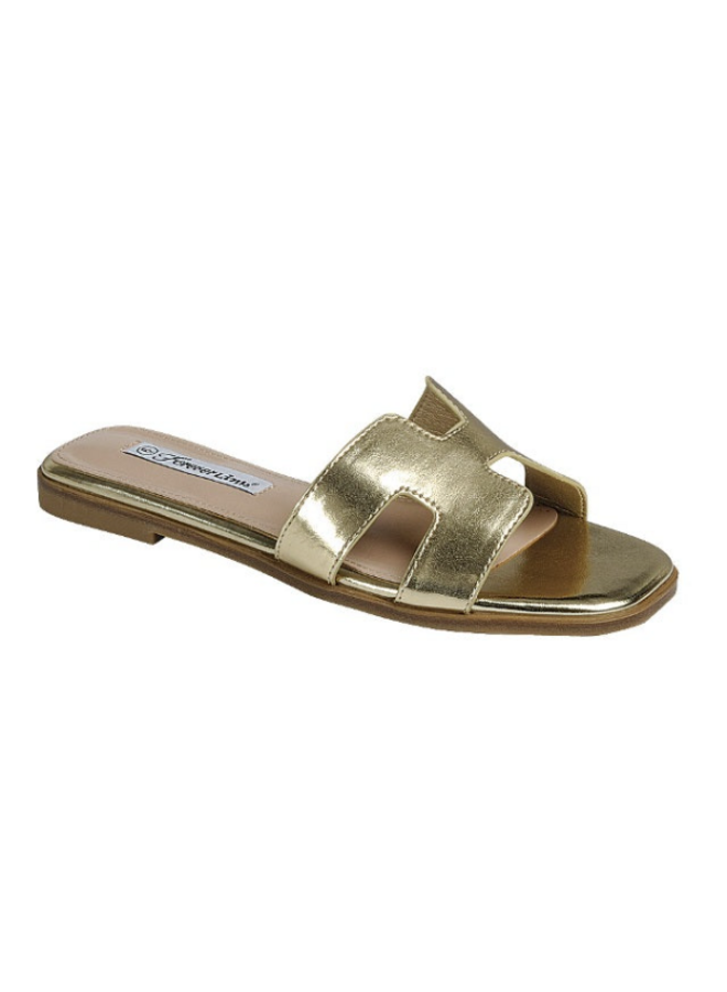 Main-13 Flat Sandal - Gold