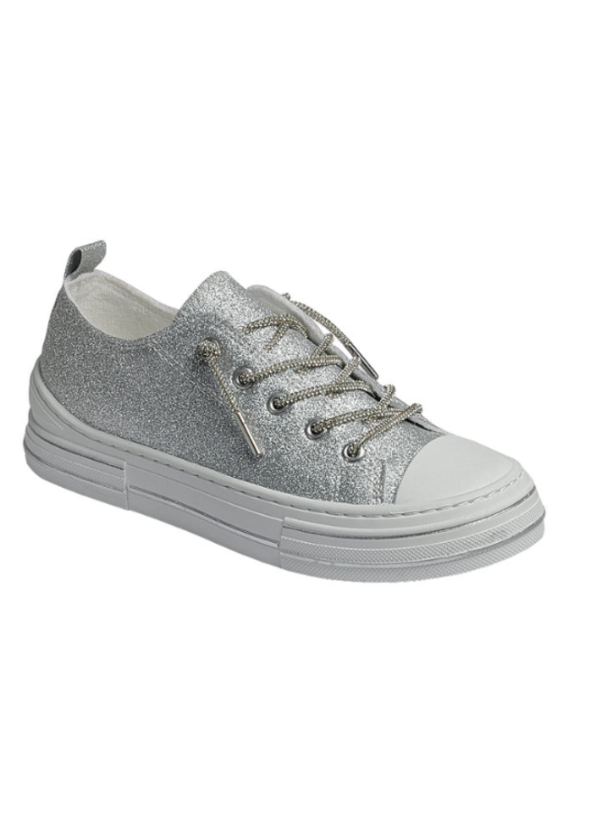 Candy-20 Dressy Sneakers - Glitter Silver