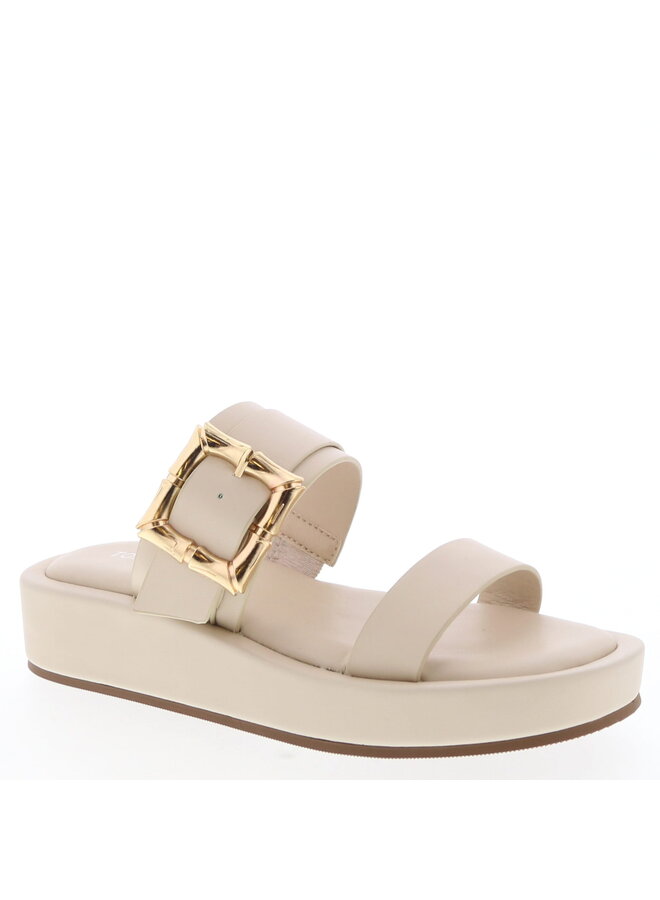 Raya-68 Comfy Sandal - Ivory Pu