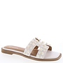 Elio-60 Flat Sandal - White Pearl
