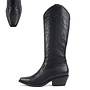 Zahara Cowboy Boot - Black Pu