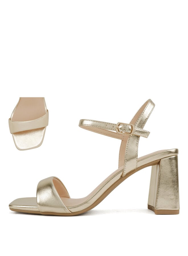 Nancy Casual Heels - Gold Metallic