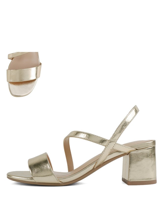 Kelila Casual Heels - Gold Metallic