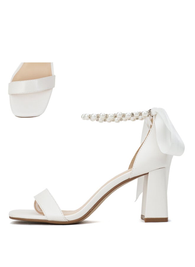 Morgan Dressy Heels - White Satin