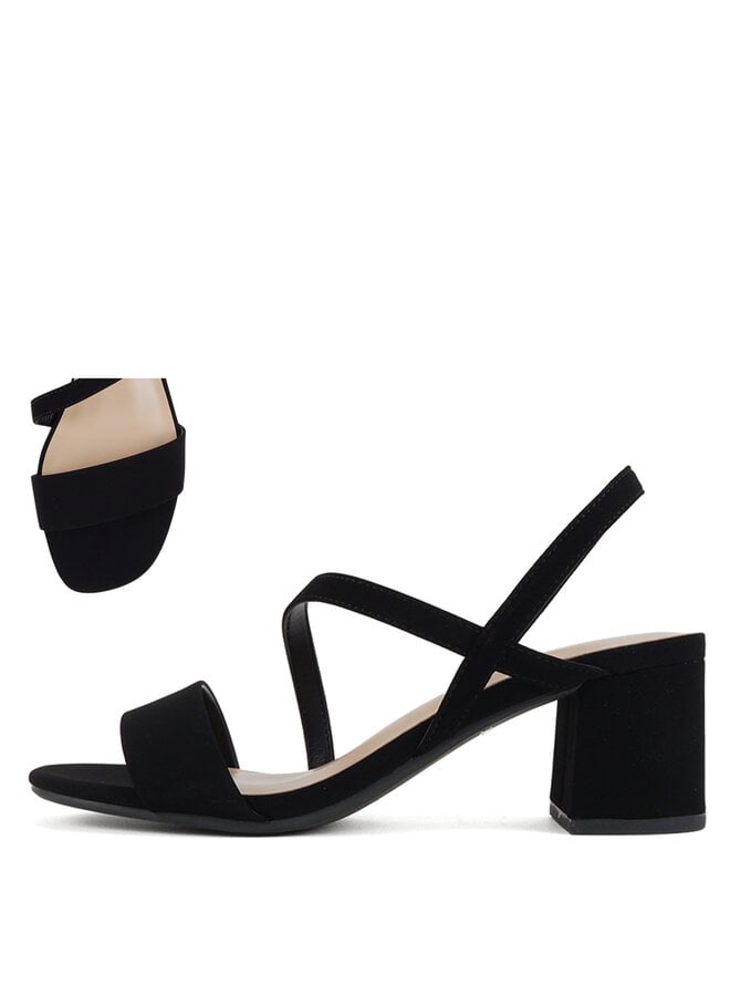 Kelila Casual Heels - Black Nubuck