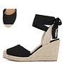 Devota Platform Sandals - Black Nubuck