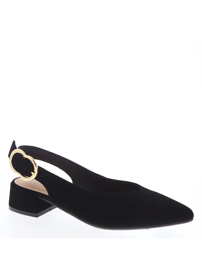 Petra-2 Casual Heel - Black Pu