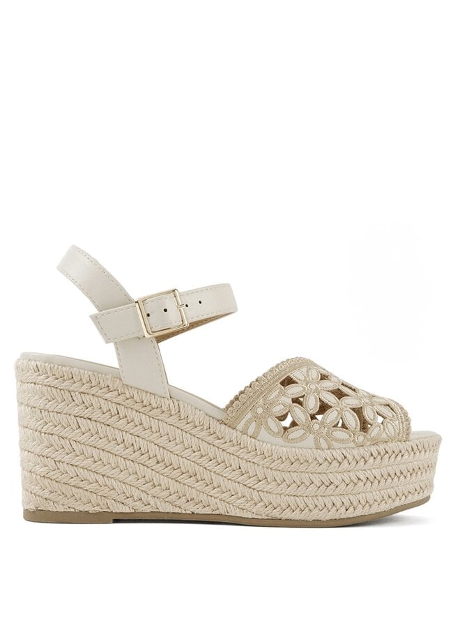 Katima Platform Sandals - Bone Pu