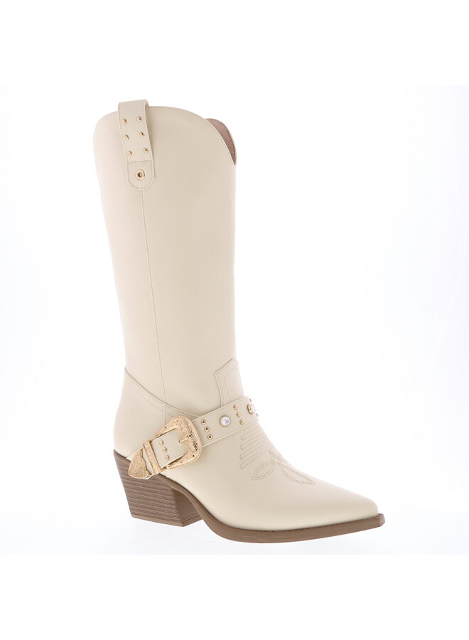 Jubilee-35 Cowboy Boot - Ivory Pu
