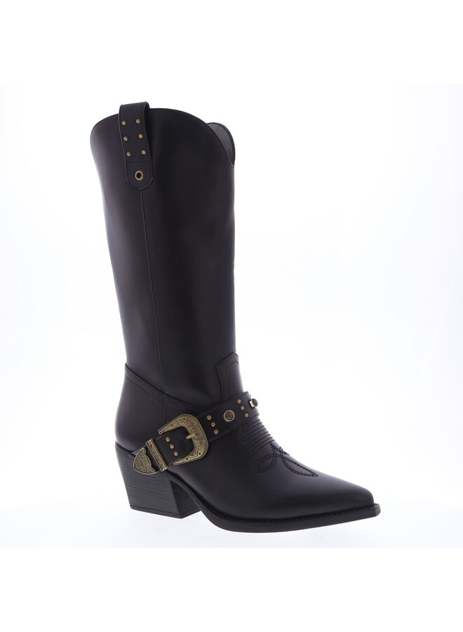 Jubilee-35 Cowboy Boot - Black Pu