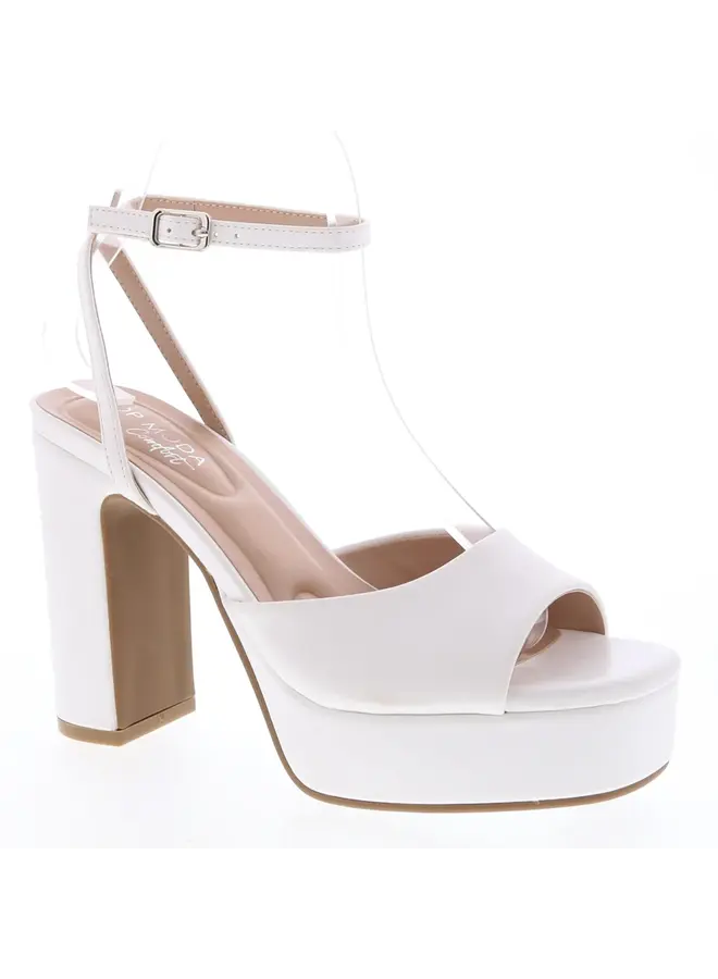 Cello-1 Dressy Heel - White Pu