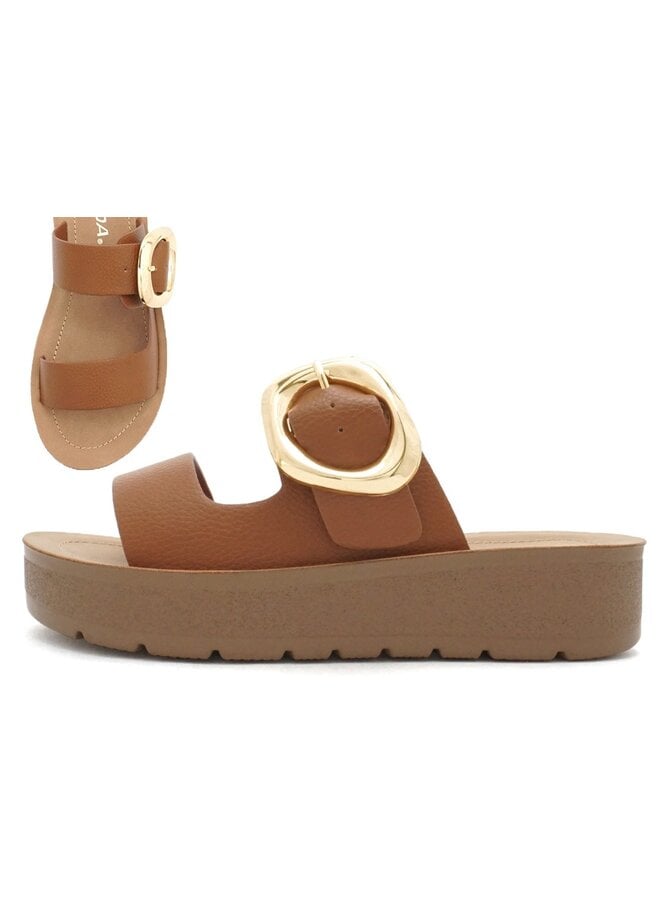 Shance-2 Comfy Sandals - Cognac