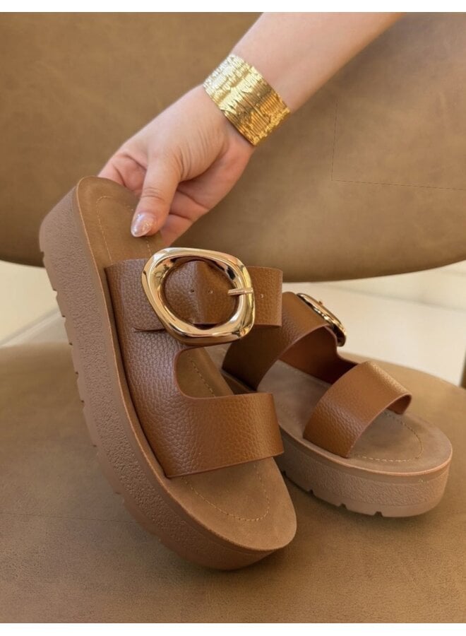 Shance-2 Comfy Sandals - Cognac